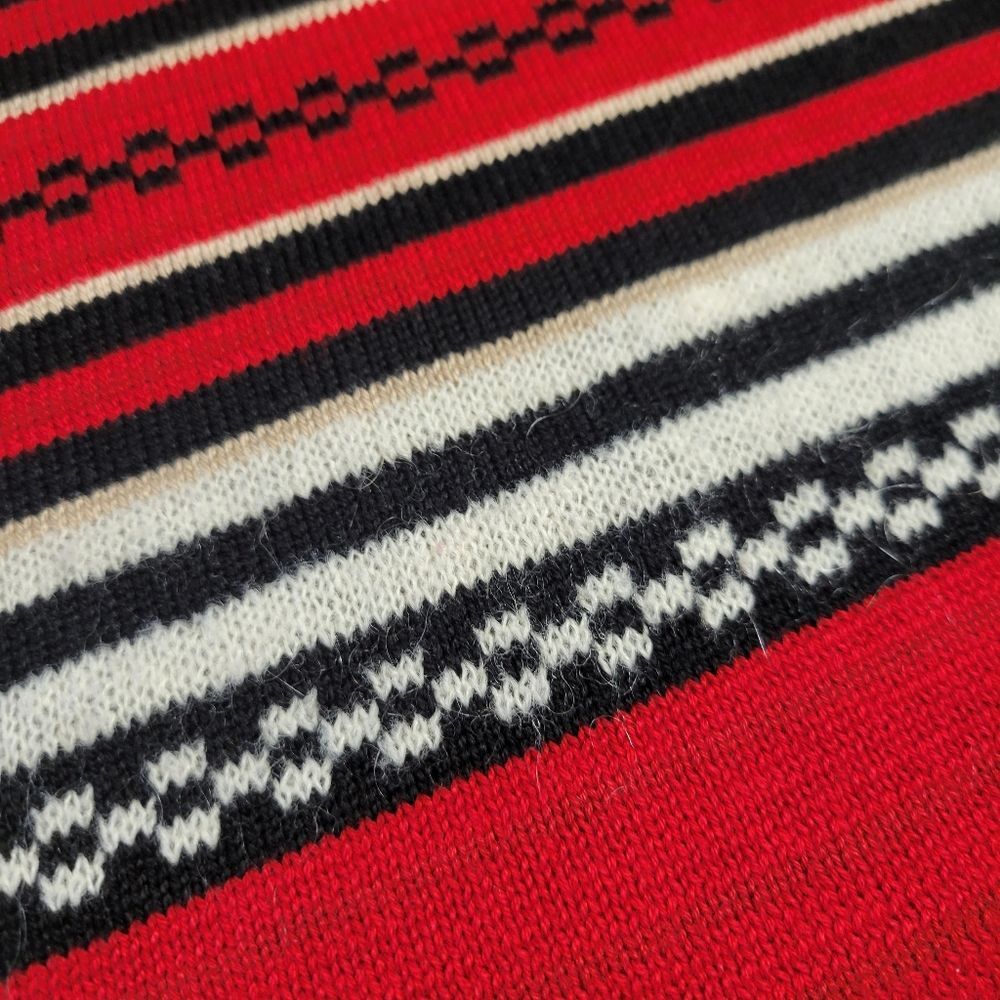 Jones New York Red Striped Women's Poncho - Picture 10 of 11